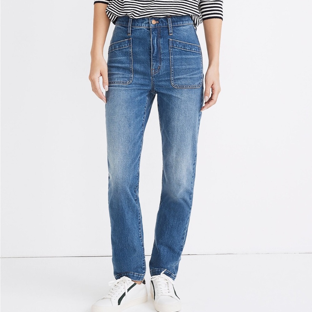 Classic Straight Full-Length Jeans in Marfield Wash: Surplus Pocket Edition 25